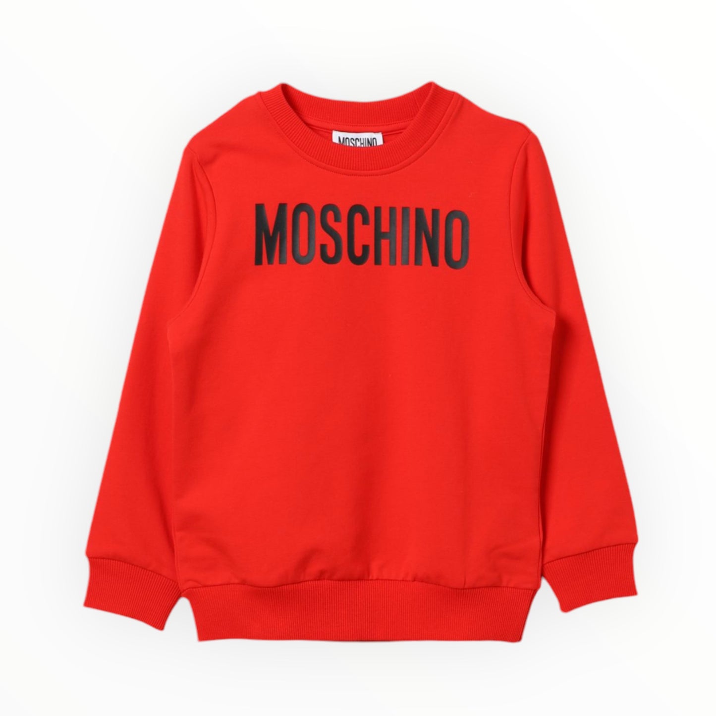 Felpa Rossa Con Logo Moschino