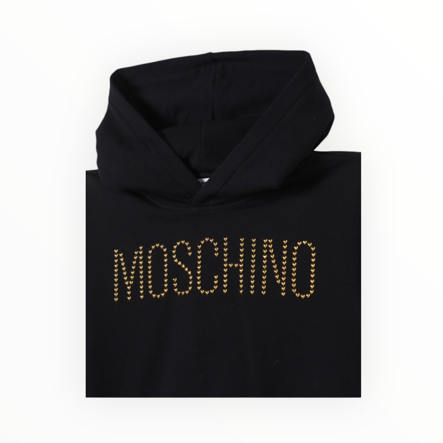 Felpa Nera Con Cappuccio  Moschino