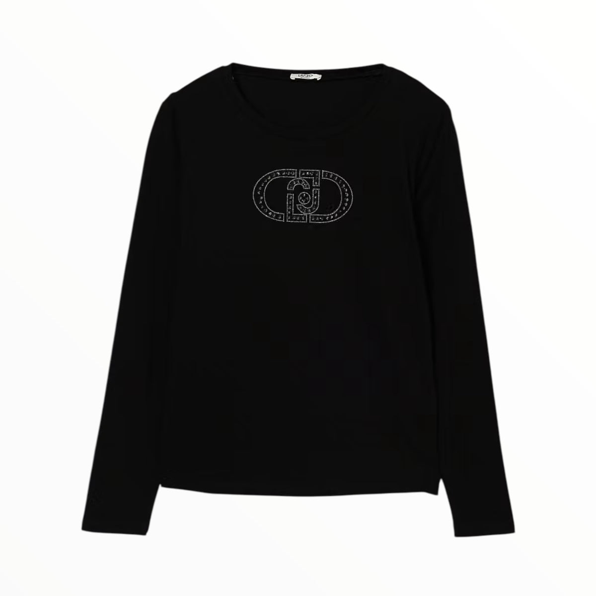 T-Shirt con logo Liu Jo monogram e strass