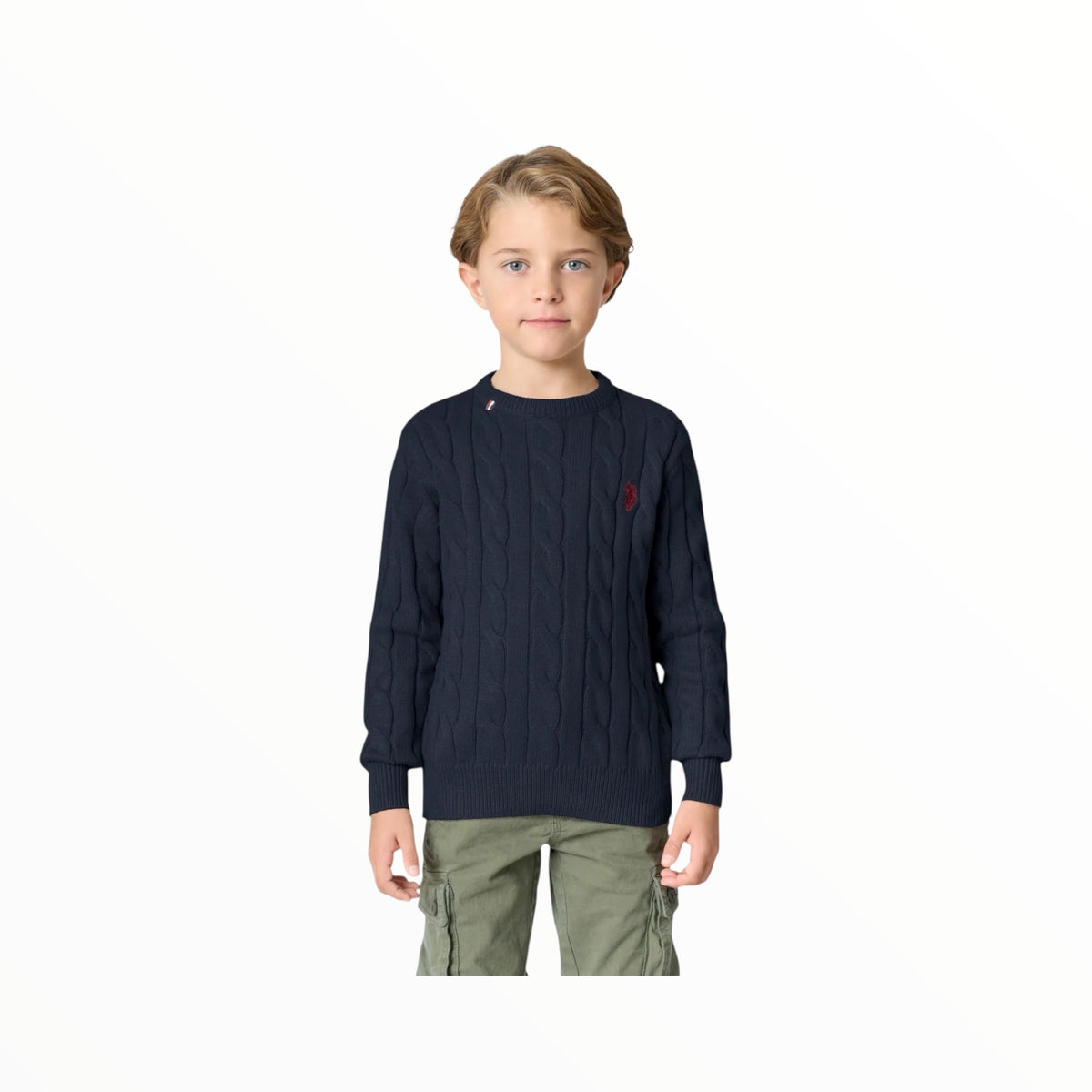 Maglione US Polo con trecce