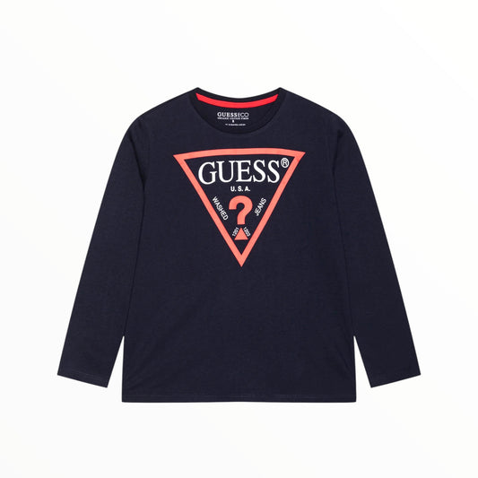 T-Shirt Guess basic blu