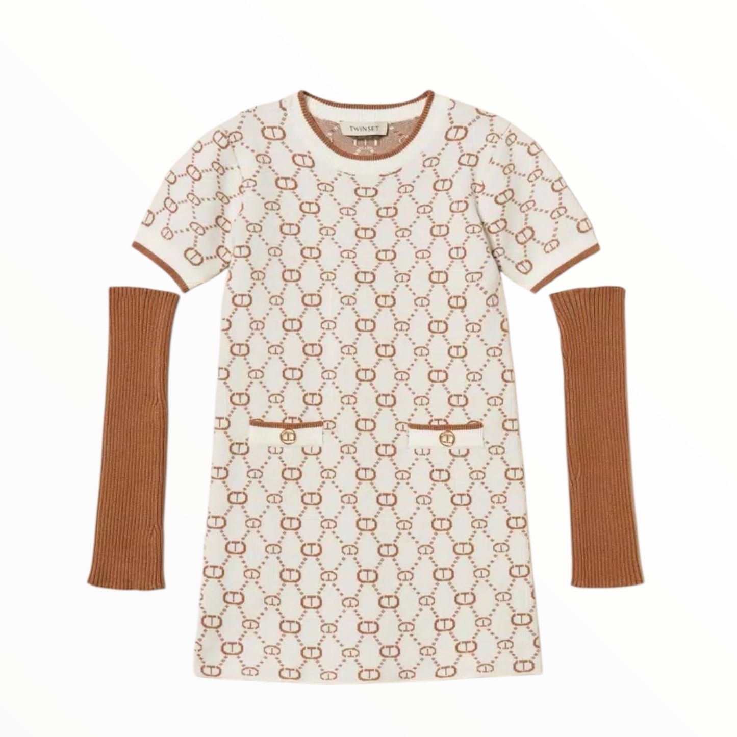 Abito in maglia con manicotti Twinset