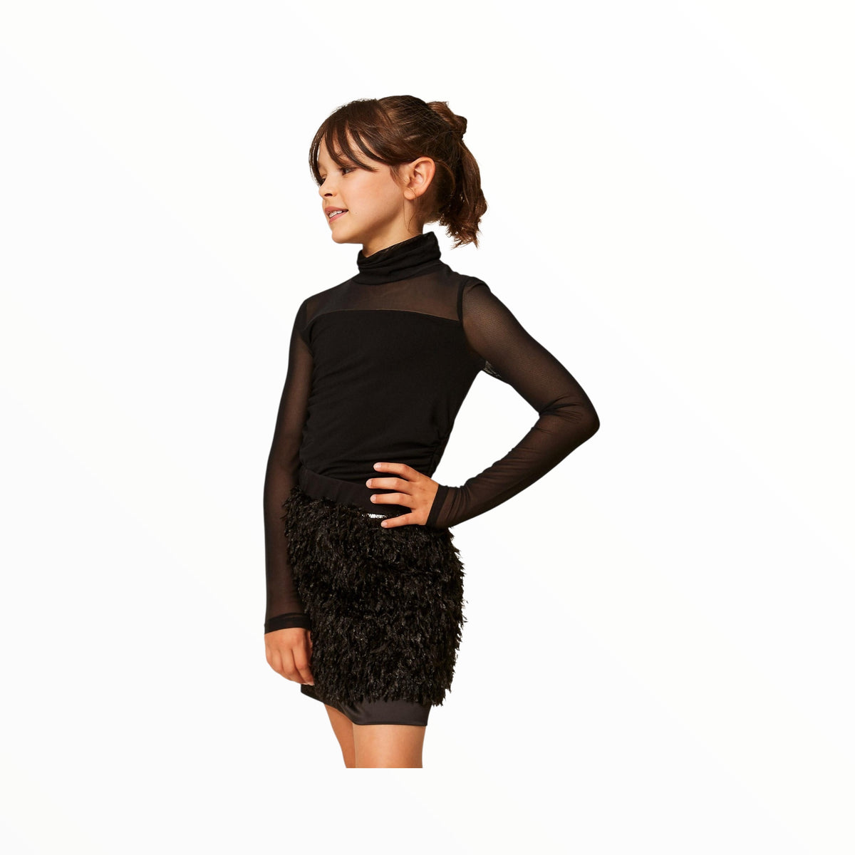 T-Shirt dolcevita Twinset in tulle
