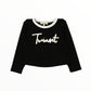 Felpa Twinset crop in neoprene