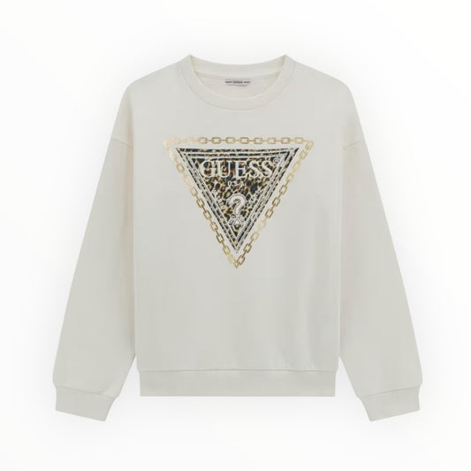 Felpa triangolo animalier