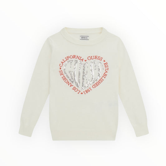 maglione Guess logo paillettato