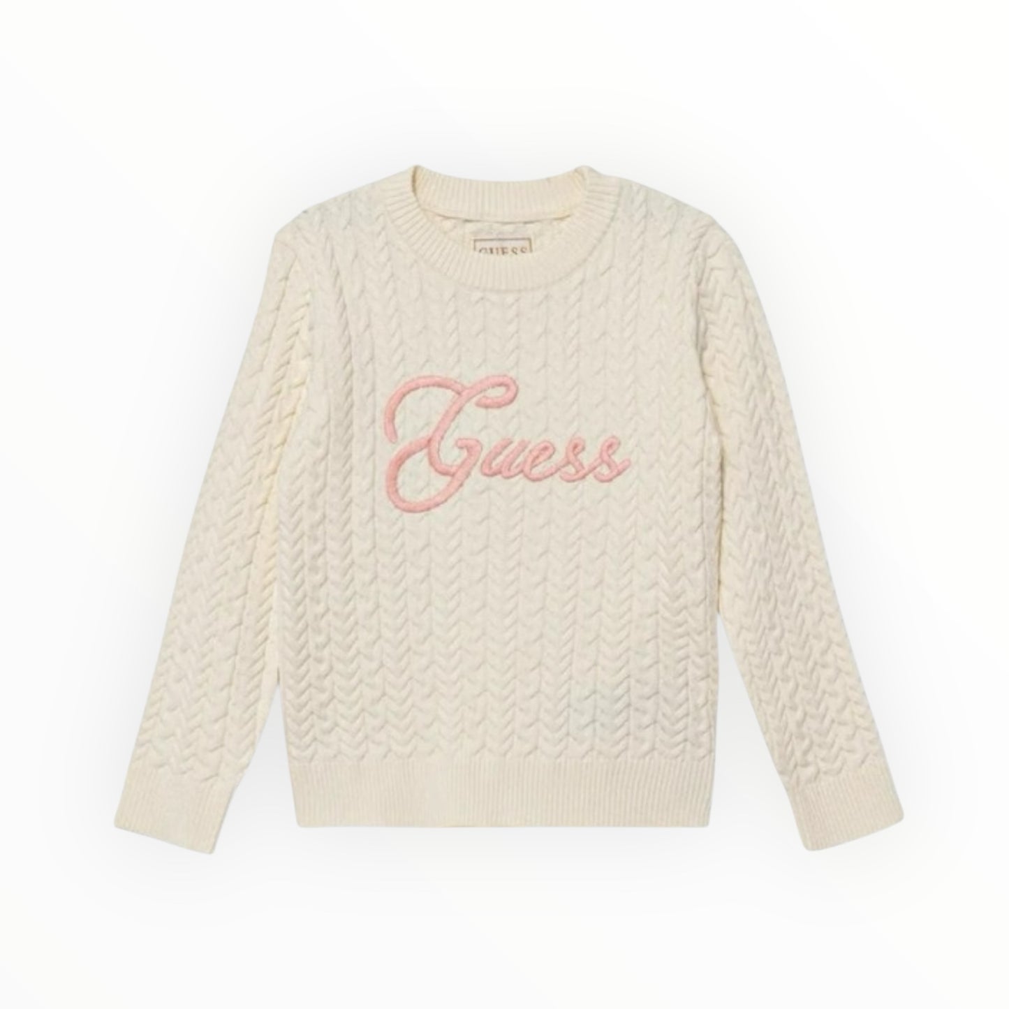 Maglione Guess intrecciato panna