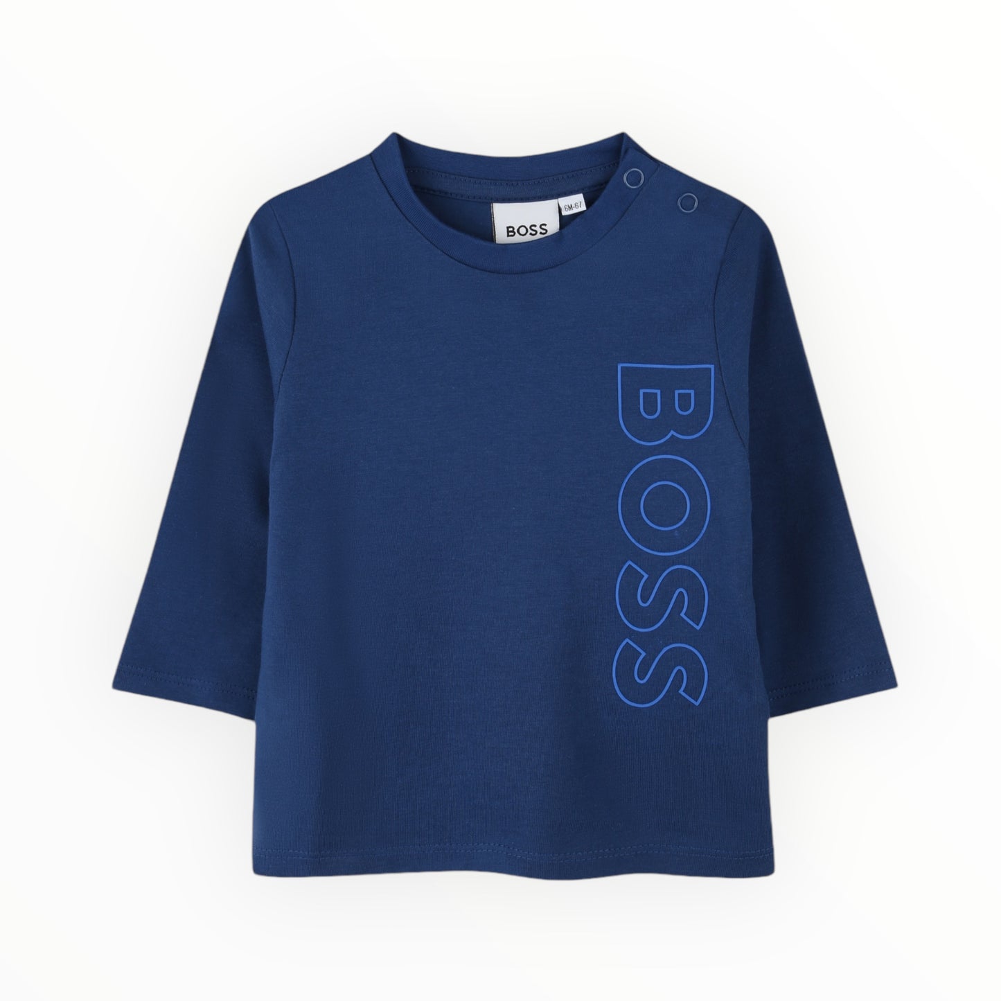 T-shirt Con Logo Verticale Boss