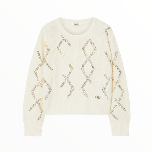 Maglione Liu Jo con rombi e paillettes
