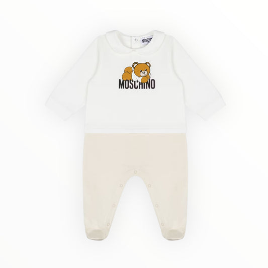 Tutina Moschino in cotone organico Teddy Logo