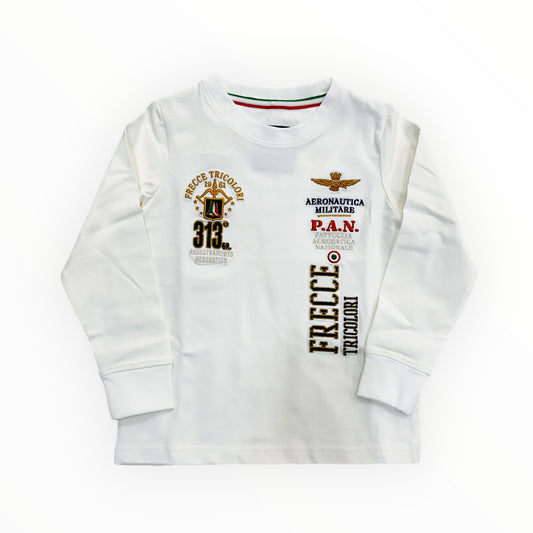 T-shirt Tricolori Con Ricami Aeronautica Militare