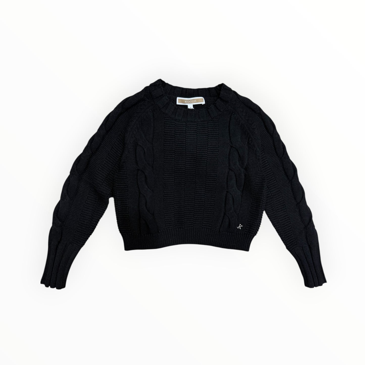 Maglione crop nero Kocca