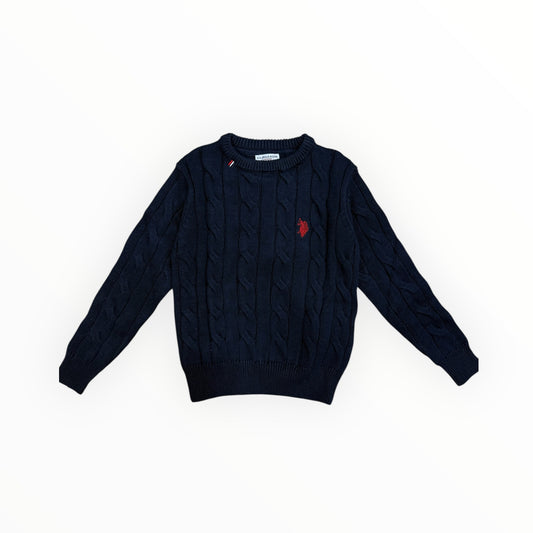 Maglione intrecciato Us Polo blu