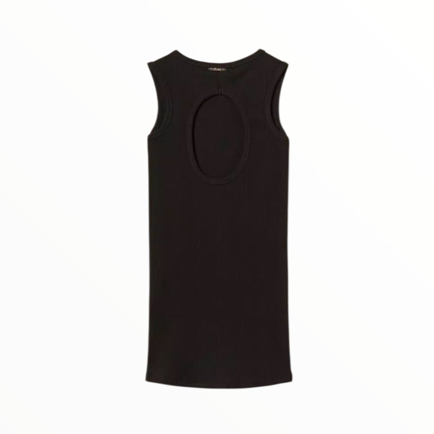 Abito a costine con borchie Twinset