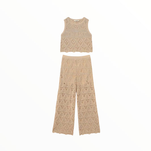 Completo in maglia rombi Twinset