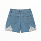 Pantaloncini in jeans con pizzo Twinset