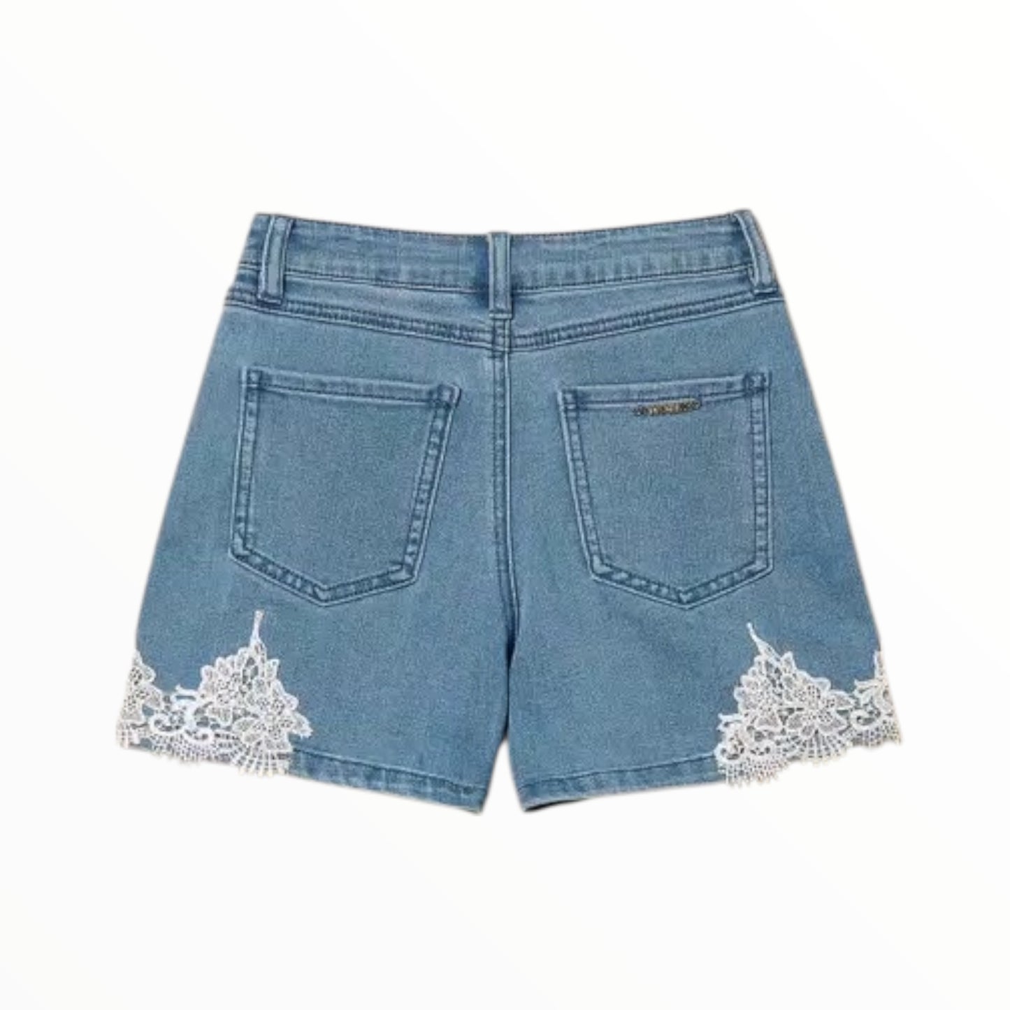 Pantaloncini in jeans con pizzo Twinset