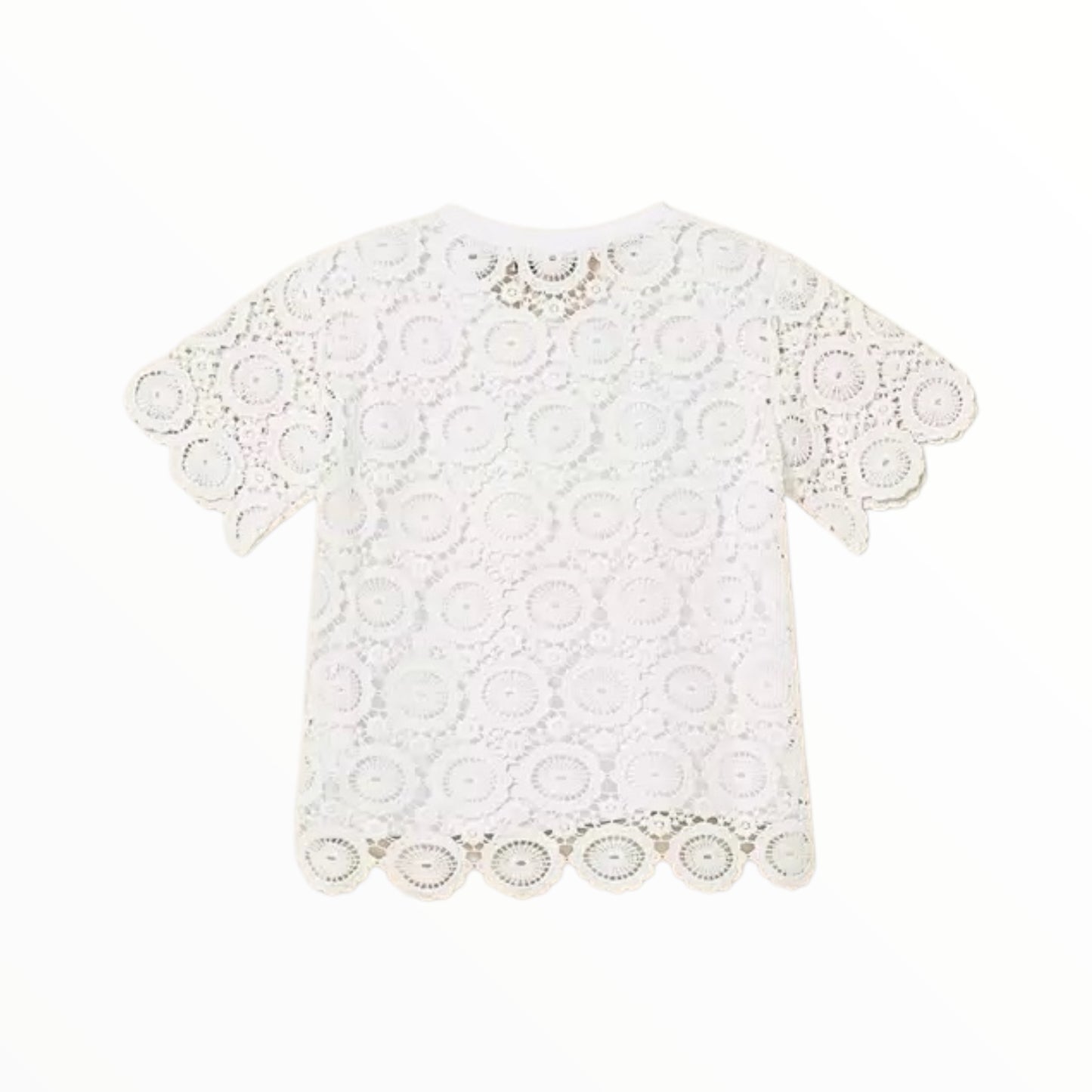 T-shirt Twinset con maniche in macramè