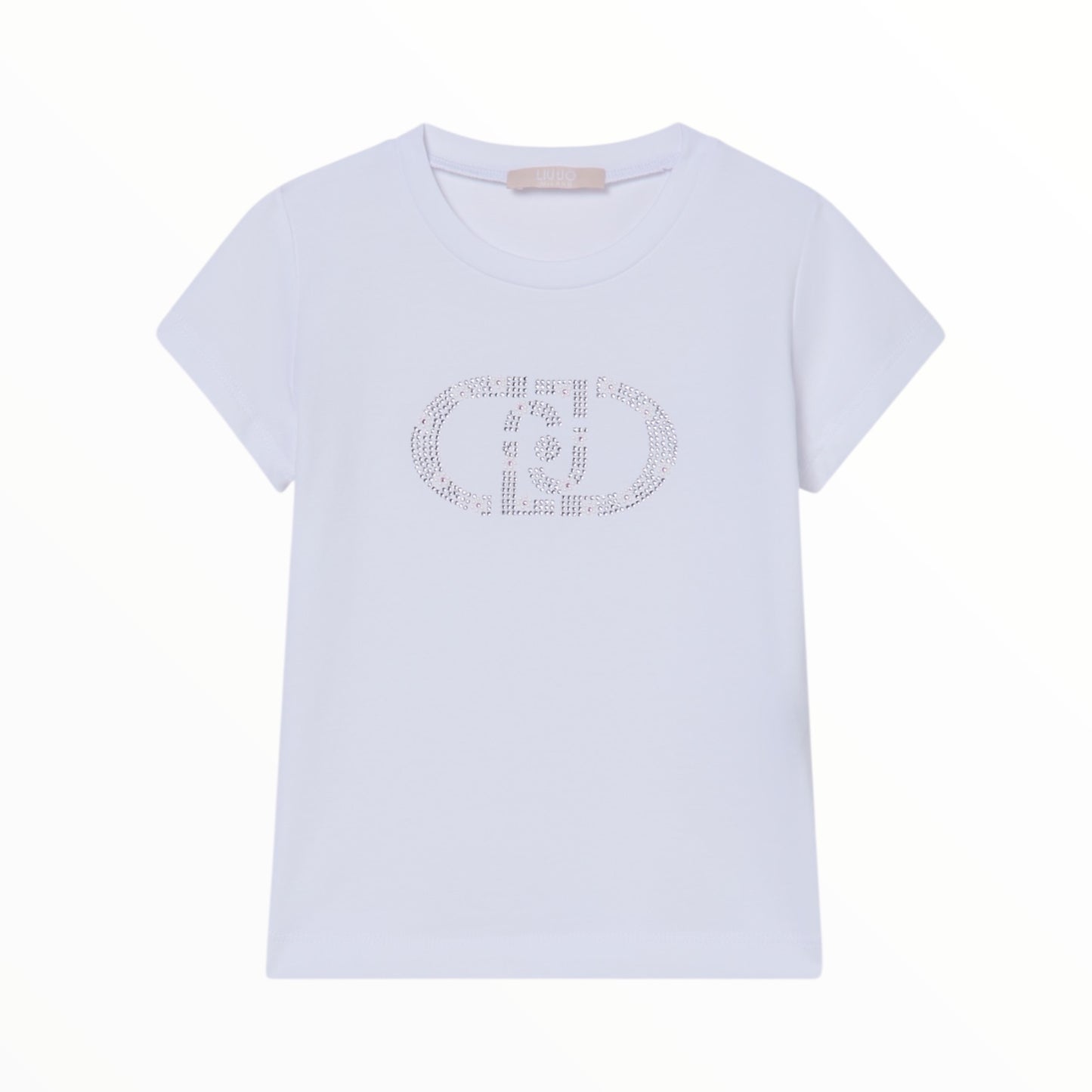 T-Shirt logo e strass Liu Jo