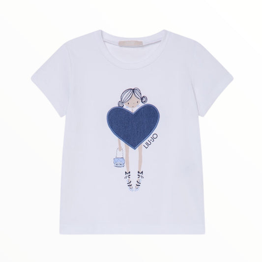 T-Shirt cuore blu Liu Jo