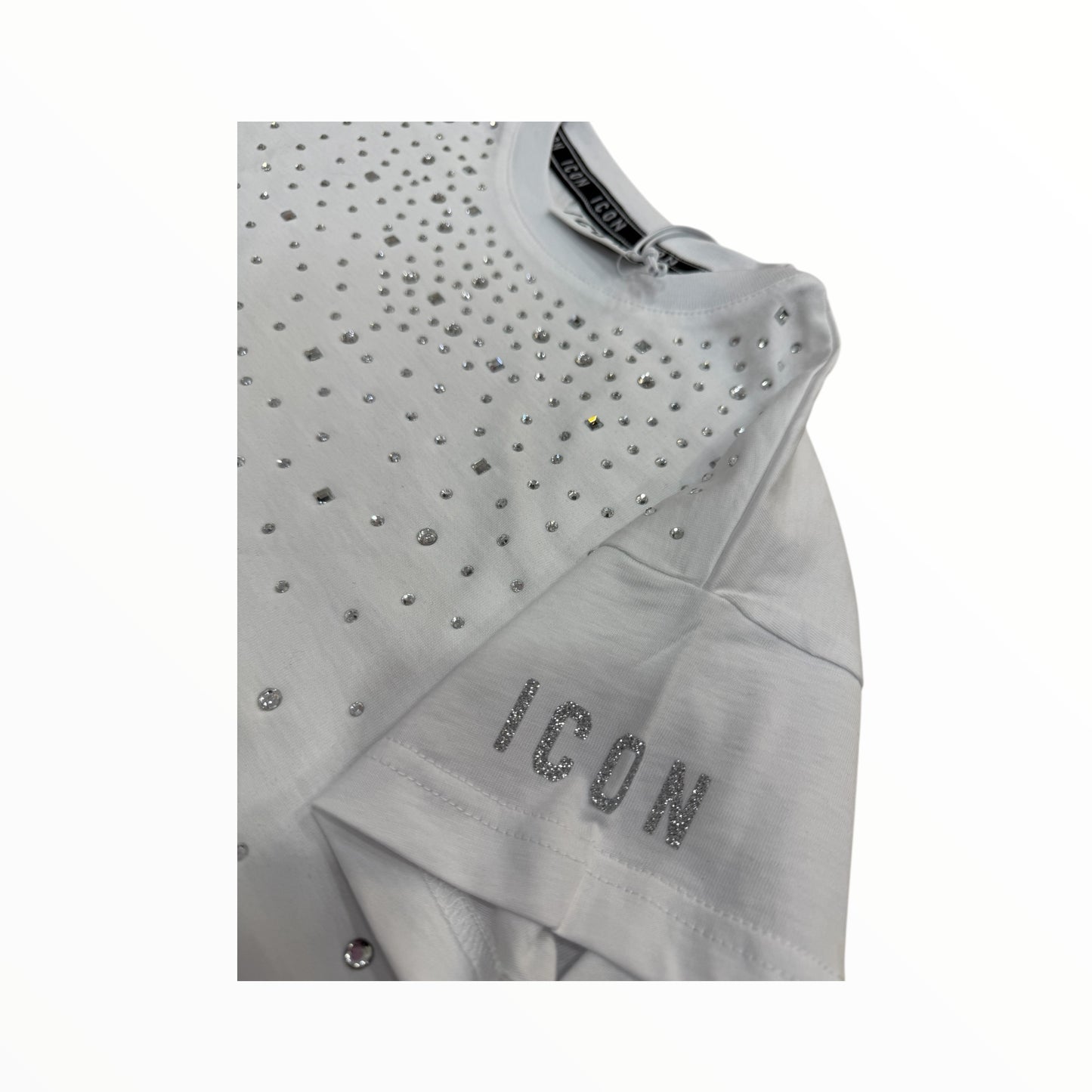T-Shirt Icon con strass ragazza