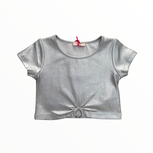 T-Shirt crop silver Liu Jo