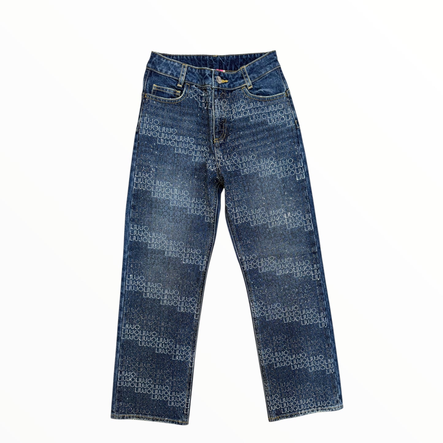 Jeans multilogo con strass Liu Jo