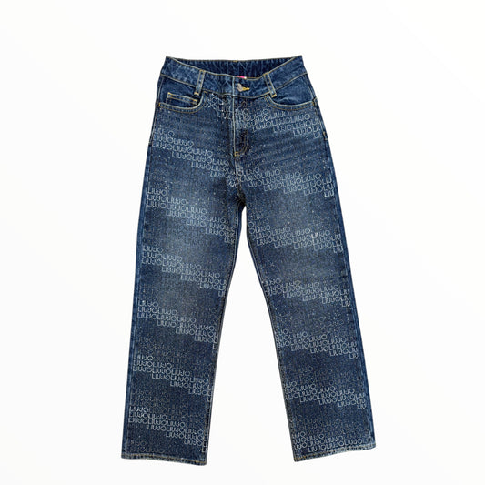 Jeans multilogo con strass Liu Jo