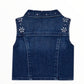 Gilet in denim con ricami gioiello Liu Jo
