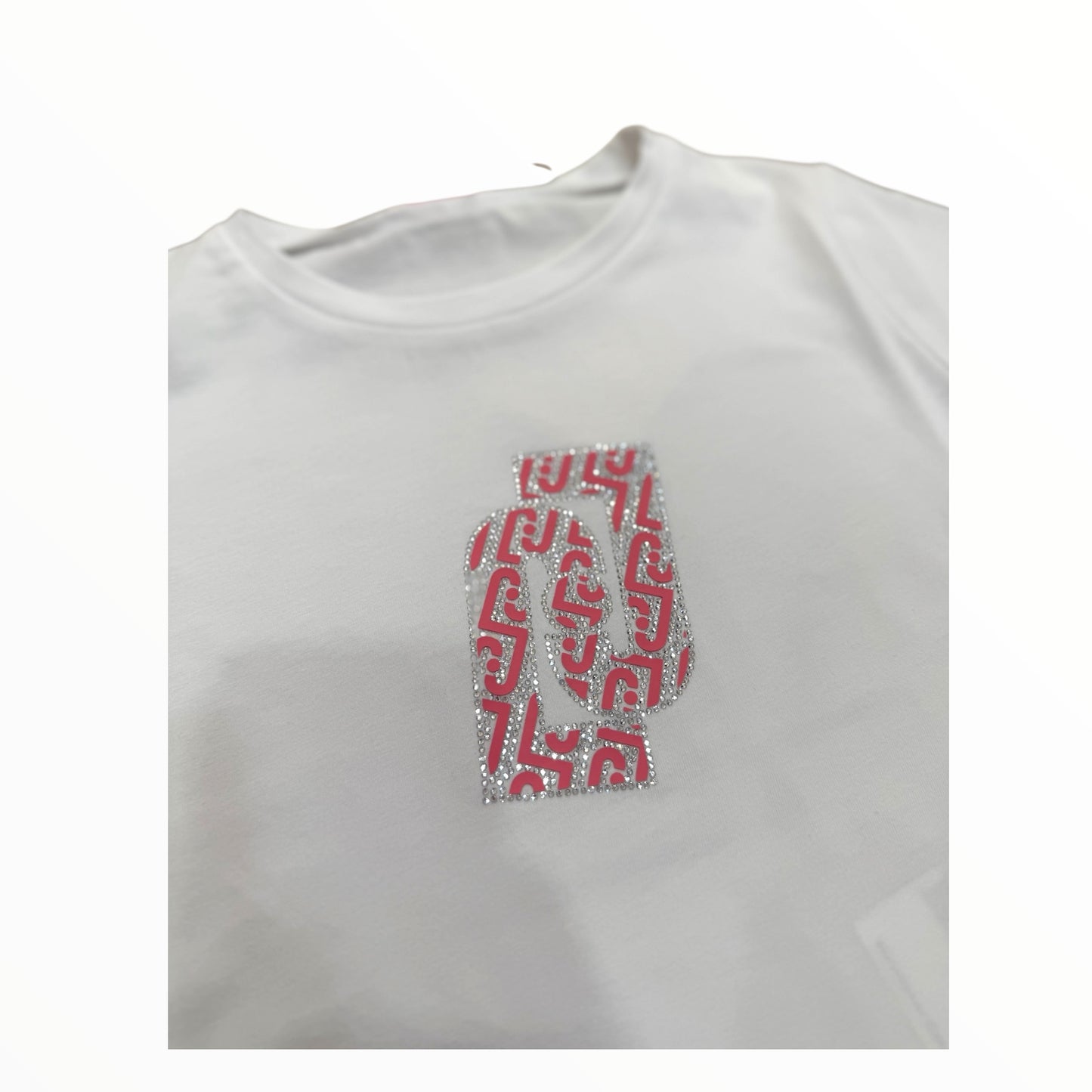 T-Shirt Liu Jo logo rosa geranio
