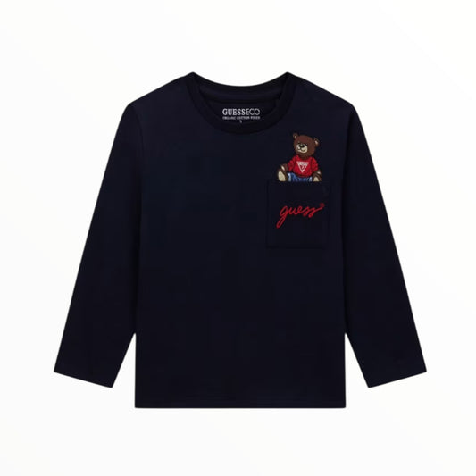 T-Shirt manica lunga Guess blu