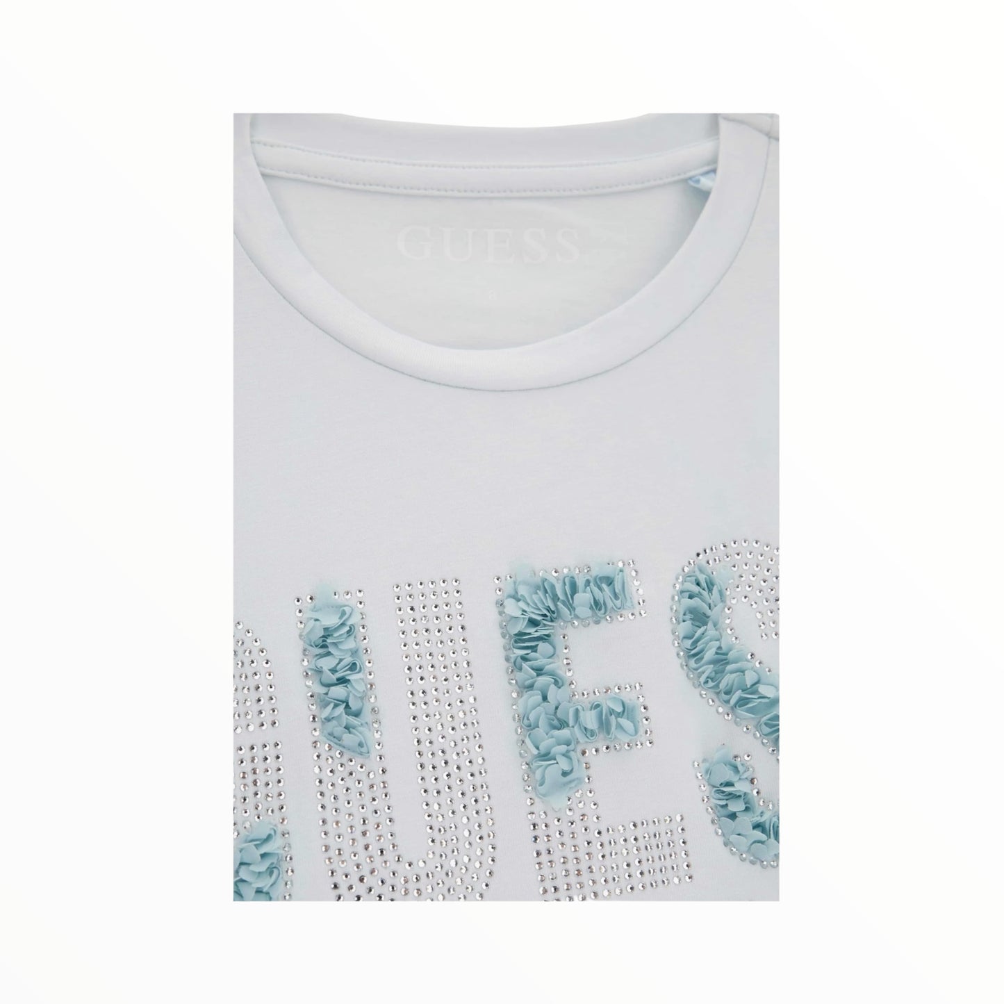T-Shirt Guess fiori in rilievo