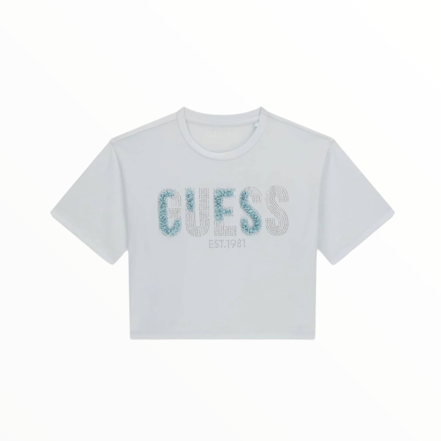 T-Shirt Guess fiori in rilievo