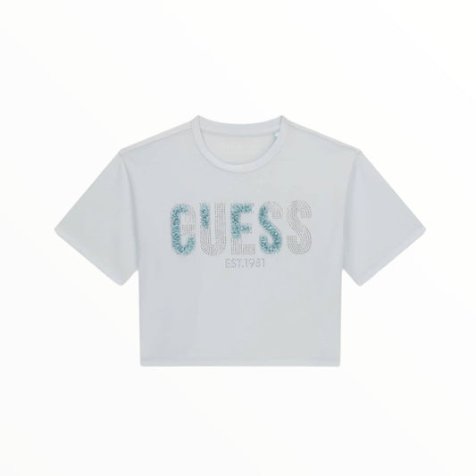 T-Shirt Guess fiori in rilievo