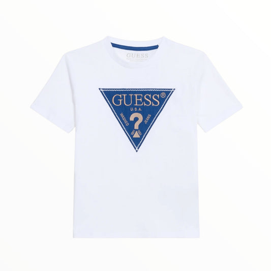 T-Shirt Guess con logo blu royal