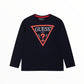 T-Shirt blu manica lunga Guess