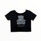 T-Shirt crop Gaelle con strass