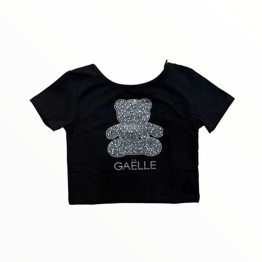 T-Shirt crop Gaelle con strass