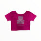 T-Shirt crop Gaelle con strass