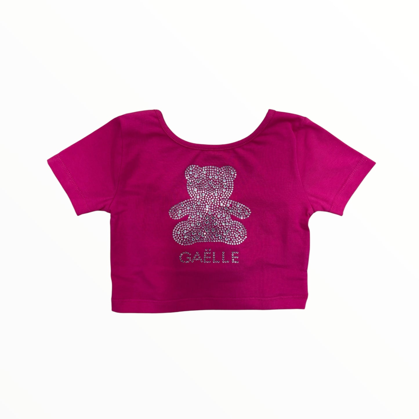 T-Shirt crop Gaelle con strass