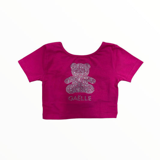 T-Shirt crop Gaelle con strass
